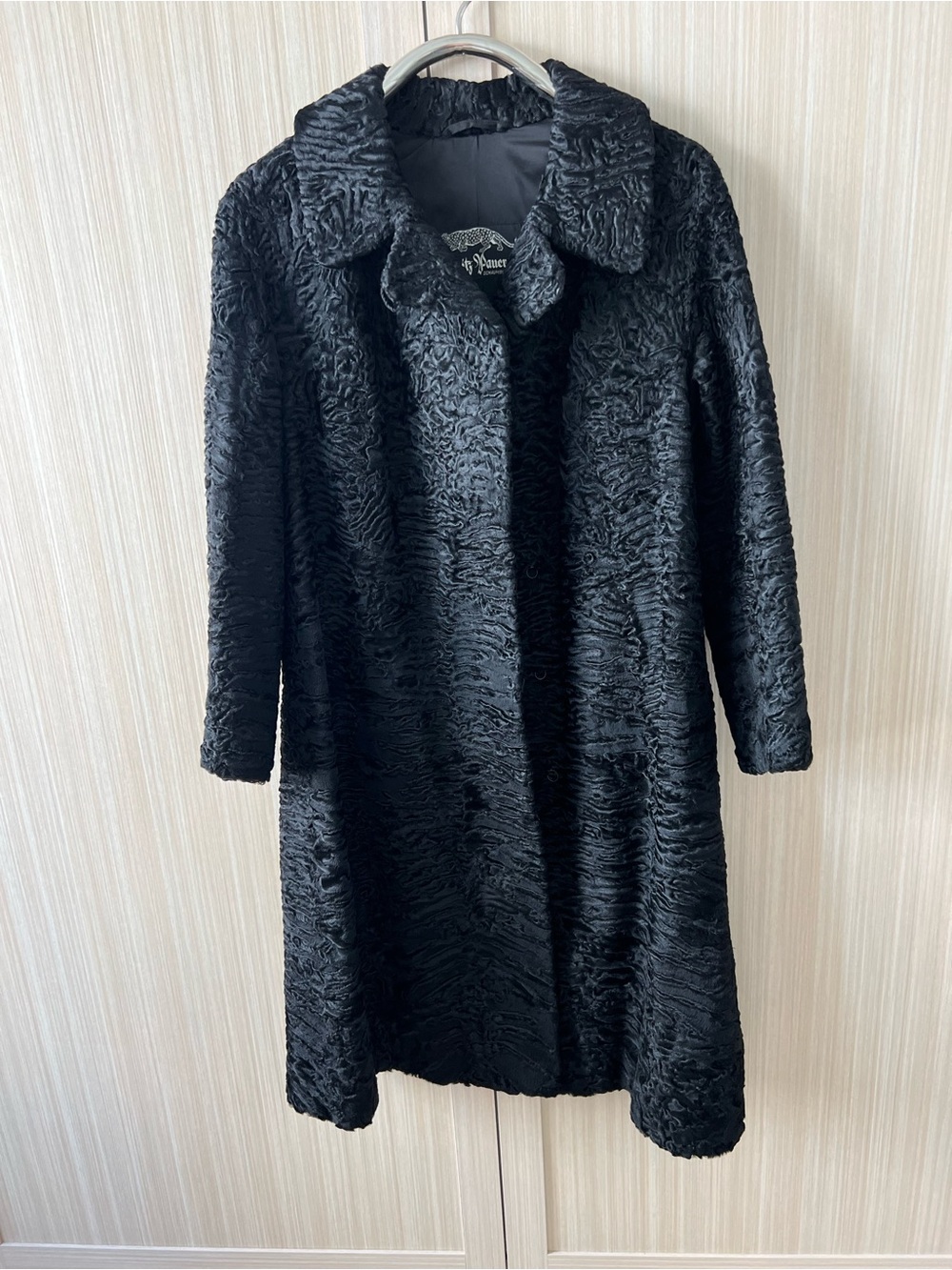 Vintage Black Karakul Lamb Coat